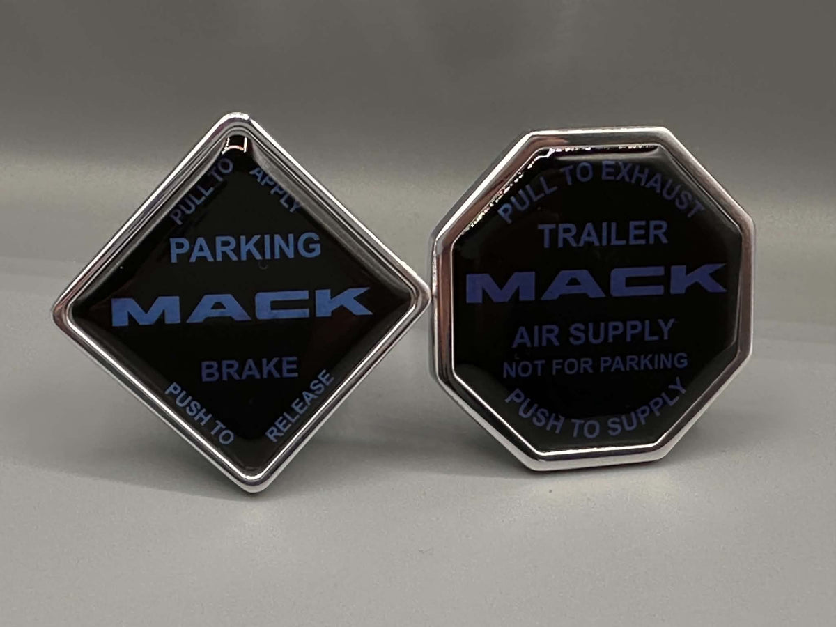Monkey Spunk Black Face Blue Writing Brake Knob Set x2.