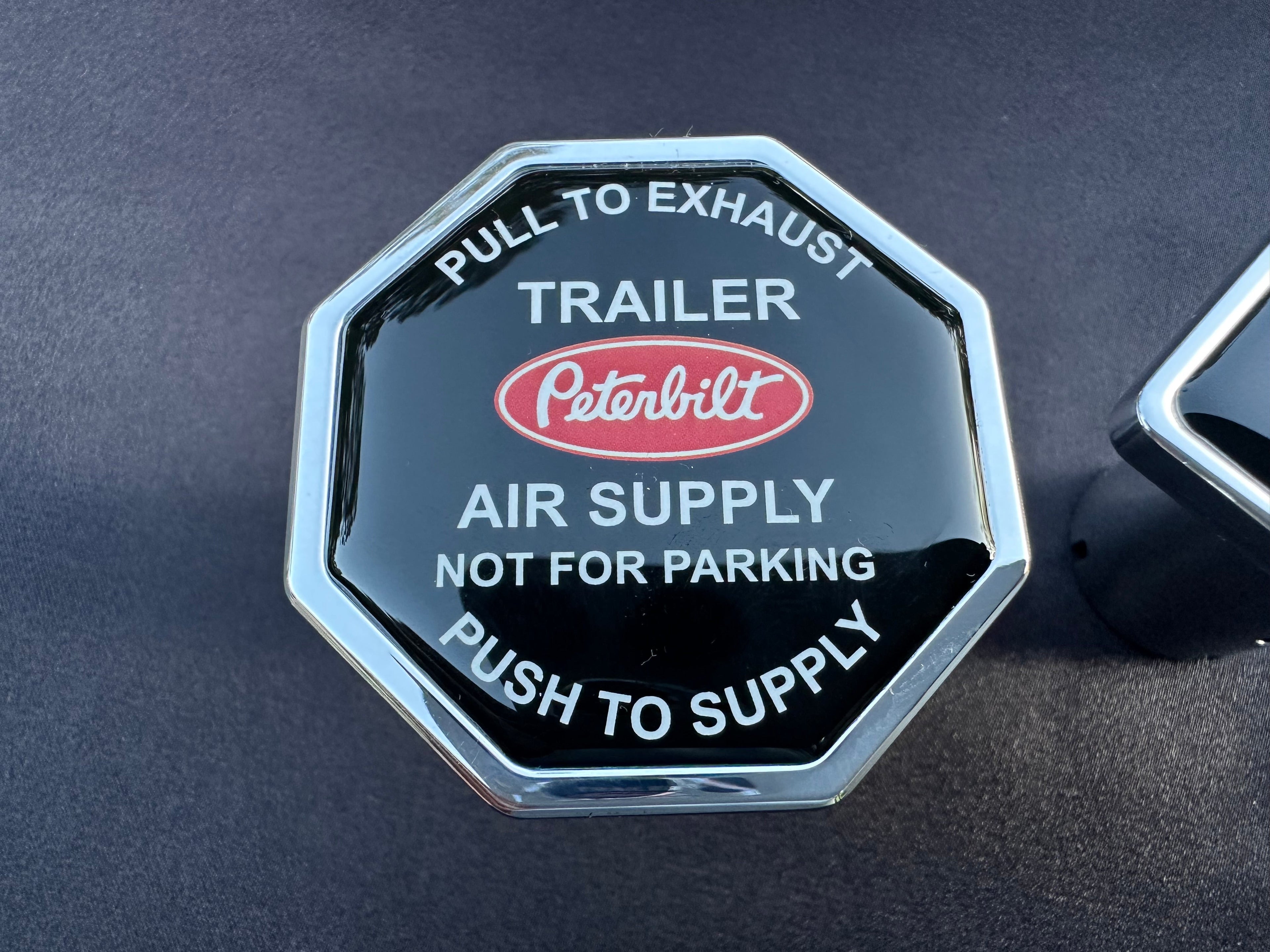 Peterbilt Screw On Truck / Trailer Brake Release Knob Set.