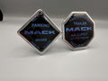 Monkey Spunk Black Face Blue Writing Brake Knob Set x2.
