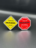 Monkey Spunk Mack Red / Yellow Brake Knob Set x2.