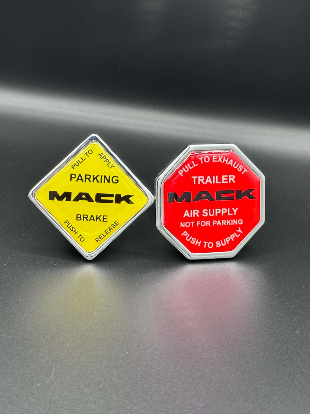 Monkey Spunk Mack Red / Yellow Brake Knob Set x2.