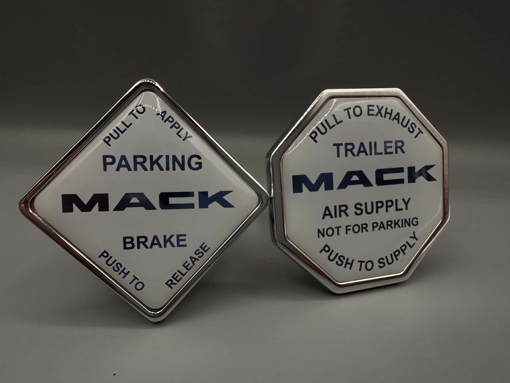 Monkey Spunk Mack White Face With Transparent Writing Brake knob Set x2.